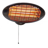 Wall Mounted Quartz Bulb Electric Heater in Black | Heatlab®