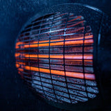 Wall Mounted Quartz Bulb Electric Heater in Black | Heatlab®
