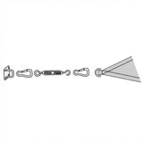 Triangle Shade Sail Fixing Kit - Stainless Steel - 3 corners