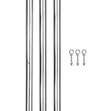 9.8\ / 3m Stainless Steel Shade Sail Pole with Eyebolts - 3 Sections"
