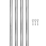 13.1\ / 4m Stainless Steel Shade Sail Pole with Eyebolts - 4 Sections"