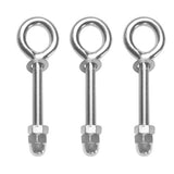 13.1\ / 4m Stainless Steel Shade Sail Pole with Eyebolts - 4 Sections"