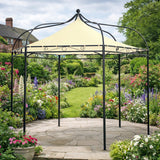 Harlington Deluxe Steel Frame Gazebo With Roof Canopy In Charcoal