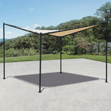 3.5M Square Portable Steel Frame With Ivory Sail Shade