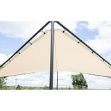 3.5M Square Portable Steel Frame With Ivory Sail Shade