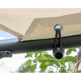 3.5M Square Portable Steel Frame With Ivory Sail Shade