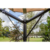 3.5M Square Portable Steel Frame With Ivory Sail Shade