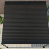 3m x 3m Deluxe Charcoal Wall Mounted Veranda with Louvered Shutter Roof