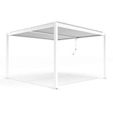 3m x 3m Deluxe White Veranda with Louvered Shutter Roof