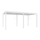 6m x 3m Deluxe White Veranda with Louvered Shutter Roof