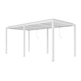 6m x 3m Deluxe White Veranda with Louvered Shutter Roof