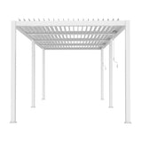 6m x 3m Deluxe White Veranda with Louvered Shutter Roof