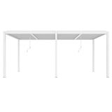 6m x 3m Deluxe White Veranda with Louvered Shutter Roof