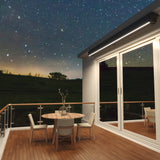 2.5M Deluxe Wireless Full Cassette Electric Awning With Lights (Charcoal Cassette) | Ivory