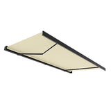 4.0M Deluxe Wireless Full Cassette Electric Awning With Lights (Charcoal Cassette) | Ivory