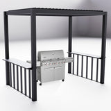 2.5m x 1.5m Deluxe BBQ Pergola with Louvered Shutter Roof by Primrose Living