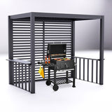 2.5m x 1.5m Deluxe BBQ Pergola with Louvered Shutter Roof by Primrose Living