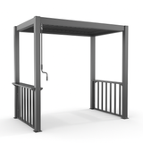 2.5m x 1.5m Deluxe BBQ Pergola with Louvered Shutter Roof by Primrose Living