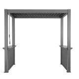 2.5m x 1.5m Deluxe BBQ Pergola with Louvered Shutter Roof by Primrose Living