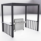 2.5m x 1.5m Deluxe BBQ Pergola with Louvered Shutter Roof by Primrose Living