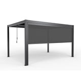 Single Charcoal Pulldown Side Shade for 3x4m Deluxe Pergola