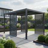 Single Pergola Fixed Louvre Wall Panel For 4m Side By Primrose Living