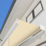 3.0M Deluxe Wireless Full Cassette Electric Awning With Lights (White Cassette) | Ivory