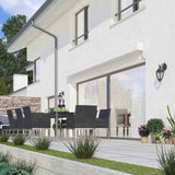 3.0M Deluxe Wireless Full Cassette Electric Awning With Lights (White Cassette) | Ivory