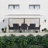 3.0M Deluxe Wireless Full Cassette Electric Awning With Lights (White Cassette) | Ivory