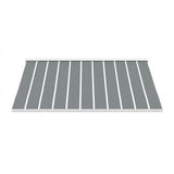 3.5M Deluxe Wireless Full Cassette Electric Awning With Lights (White Cassette) | Pin Stripe Grey