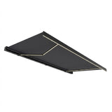 3.0M Deluxe Wireless Full Cassette Electric Awning With Lights (Charcoal Cassette) | Charcoal