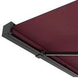 3.5M Deluxe Wireless Full Cassette Electric Awning With Lights (Charcoal Cassette) | Burgundy