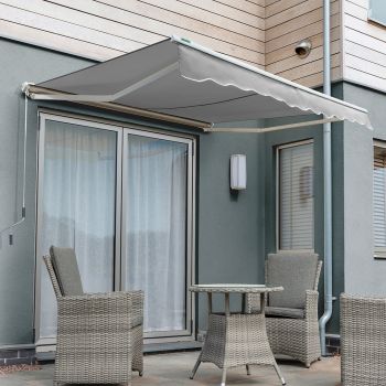 5.0m Half Cassette Electric Awning, Silver