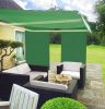 1.6m Set of 2 Rectangle Green Side Shades for Awning