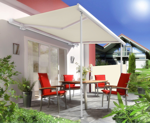 Support Pole Kit for Awnings - Adjustable 1.7m to 2.9m (White)