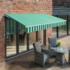 3.0m Budget Manual Awning, Green and White