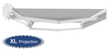 4m Half Cassette Electric Awning, Silver (4.0m Projection)