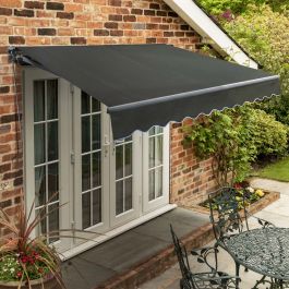 3m Standard Manual Charcoal Awning (Charcoal Cassette)