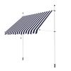 3.5m Balcony Manual Awning, Blue and White