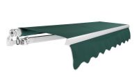 3.5m Budget Manual Awning, Green and White