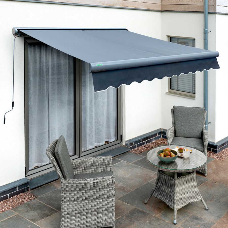 2.5m Full Cassette Electric Charcoal Awning (Charcoal Cassette)