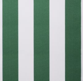 Green and white stripe polyester cover for 2.5m x 2m awning includes valance