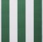 Green and White polyester cover for 6.0m x 3m awning includes valance