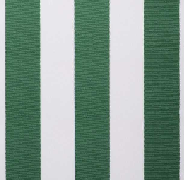 Green and white stripe polyester cover for 4m x 3m awning includes valance