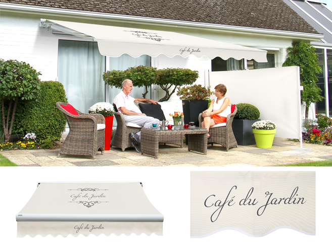 4.5m Standard Manual Café Du Jardin Ivory Awning